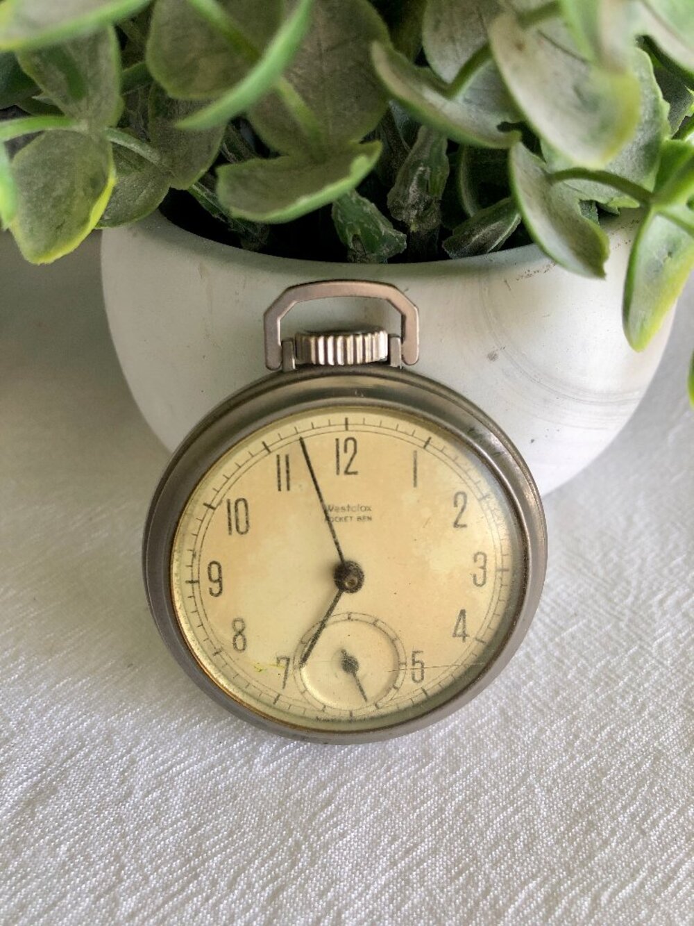 Westclox Pocket Ben Silver Toned Men's Pocket Watch